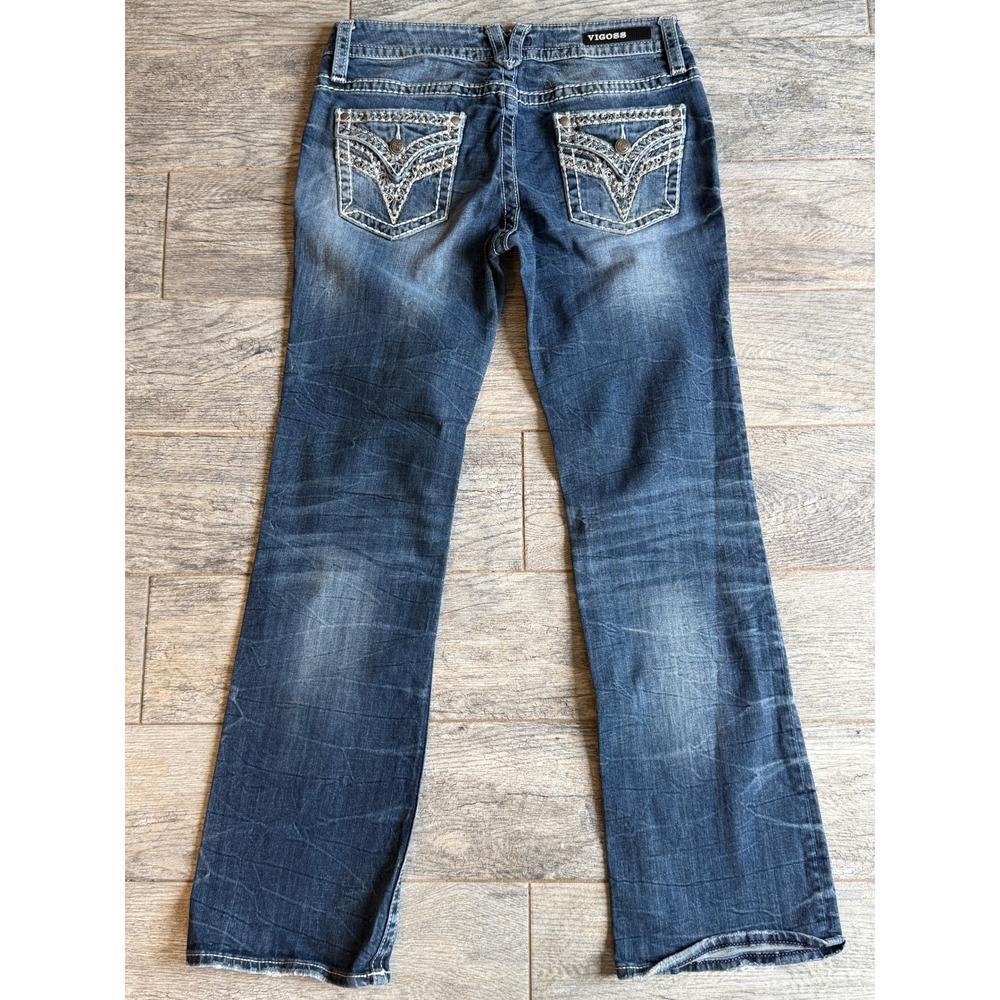 Vigoss The Dallas Bootcut Jeans 31x33 Western Boot Denim Womens 31 x 33 Bling